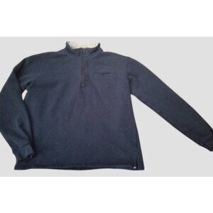 RUGGED BEAR Navy Blue Half Zip Heavier Weight Pullover Top Boys 16